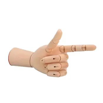 1pc palčni Leseno Roko Človeška Figura Umetnik Slikarstvo Model, Manekenka Spojen Lutka Doma Dekor Človekovih Umetnik Modeli