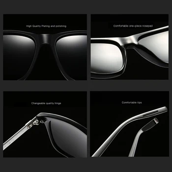 Aluminija, Magnezija Polarizirana Moških sončna Očala, Ogledalo Kvadratnih sončna Očala blagovne Znamke Moški Ženske Vožnje Očala UV400 Očala Odtenki
