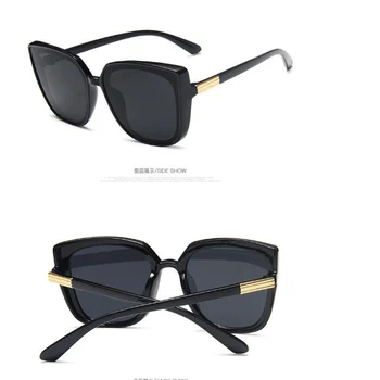 Vintage Oversize Kvadratnih sončna Očala Ženske Velik Okvir Ženske sončna Očala Črna Moda Gradient Ženska Očala Odtenki UV400 Očala