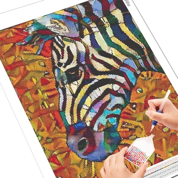 Evershine 5D DIY Diamond Vezenje Zebra Celoten Kvadratni Diamond Slikarstvo Živali, Mozaik, Art Sliko Okrasnih Ročno Darilo