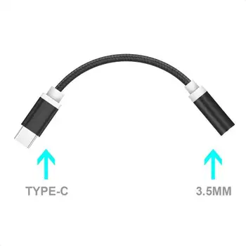 Tip-C Do 3,5 mm Jack Pretvornik Slušalke Avdio Kabel Slušalke Tip USB-C Do 3,5 Mm Slušalke, Aux Kabel Za Xiaomi