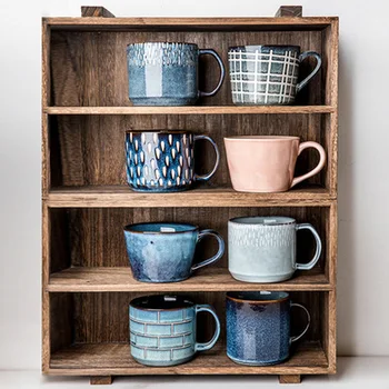 Velika zbirka skodelice vintage stilu, keramične skodelice modra, roza skodelico kave vrč doma pitne pokal