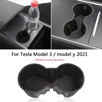 Avtomobilsko Držalo Za Tesla Model 3 Model Y 2021 Auto Sedež Vrzel Vodo Popijte Skodelico TPE Avto Notranjosti sredinski Konzoli Držalo Vstavite
