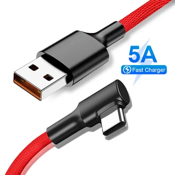 USB C Mobilni Telefon Kabel usb za 90 Stopinj Tip C Micro USB Podatkovni Kabel, Hitro Polnjenje Za Samsung Xiaomi Redmi Android Tip -C Kabel Typec