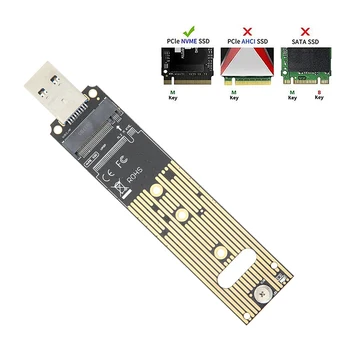 NVMe na USB Adapter 10Gbps M. 2 M2 SSD za USB 3.1 Gen 2 Tip Kartice NGFF PCIe Temelji M Ključ Trdi Disk Pretvornik Bralec Nova