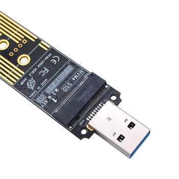 NVMe na USB Adapter 10Gbps M. 2 M2 SSD za USB 3.1 Gen 2 Tip Kartice NGFF PCIe Temelji M Ključ Trdi Disk Pretvornik Bralec Nova