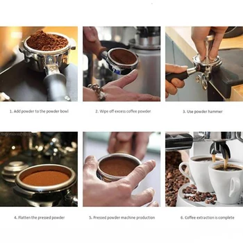 Nastavite Espresso 51MM Kave Zlorabiti Mat Silikonske Gume Spreminjanje Kotu Mat, aparat za Kavo s 350 ML Mleka Jug in Umetnosti Pero