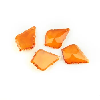 38 mm-76mm Oranžno Rdeče Kristalno Steklo Lestenec Kristalno Maple Leaf Kristalni Obesek Visi Za Svetilke Del
