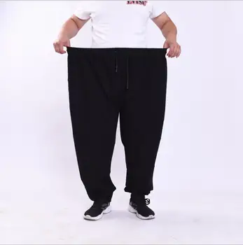 Moške hlače big plus 200 kg velikost 14XL 15XL svoboden stretch velikosti pomlad Jesen priložnostne hlače črne 54 56 58 60