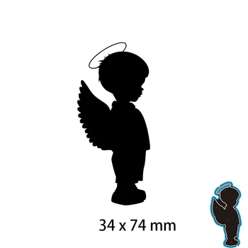 Rezanje Umre Fant in Dekle Angel DIY Ostanki Rezervacije Foto Album Okrasni Papir, Kartice, 34*74mm
