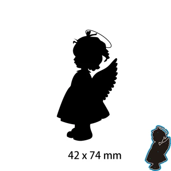 Rezanje Umre Fant in Dekle Angel DIY Ostanki Rezervacije Foto Album Okrasni Papir, Kartice, 34*74mm