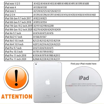Tablični Primeru za Apple Ipad 8/iPad Pro 11/IPad 2/3/4/ IPad Zraka 4/2/3/IPad Mini 1/2/3/4/5/iPad Pro Anti-Shock Kritje Primera + Pisalo
