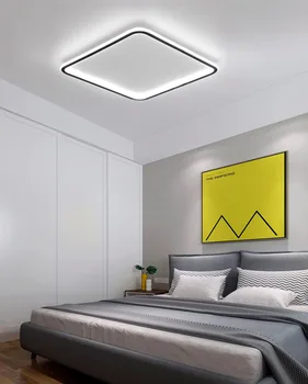 Nordijska kvadratnih LED dnevna soba stropne svetilke spalnica preprosta svetilka, otroška soba, zaščito za oči, lučka, kuhinjo, jedilnico, lučka