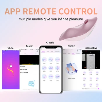 Bluetooth Nadzor Sesanju Vibrator za Ženske Klitoris Bedak APP Remote Control Nosljivi Vibracijske Hlačke Erotično Sex Igrače za Ženske