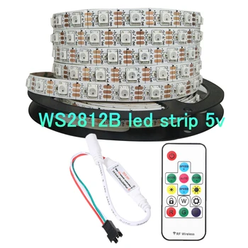 WS2812B LED Trak Svetlobe 30led 60led 144led Posamično Prostor z RF IP30 IP65 1m 2m 3m 4m 5m WS2812 IC LED RGB Trak 5