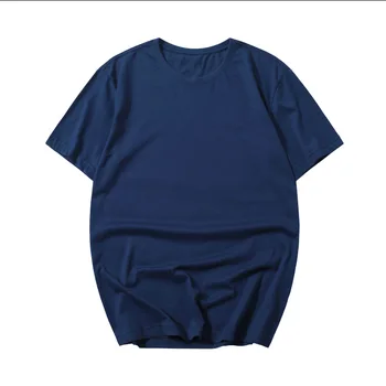 Poletje za moške in ženske okoli vratu T-shirt svoboden kratka sleeved barva dno preprosta majica za šport in prosti čas T-shirt