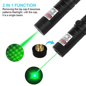 Taktično Laserski kazalnik High Power USB Polnilne Svinčnik Laser Svetilka Zelena/Rdeča/Vijolična 303 Pogled Kazalec Nastavljiv Fokus