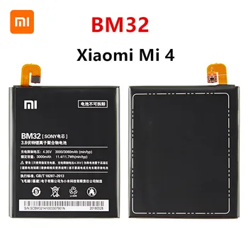 Xiao mi Originalni BM32 3080mAh Baterija Za Xiaomi 4 Mi 4 Mi4 M4 BM32 Visoke Kakovosti Telefon Zamenjava Baterije +Orodja