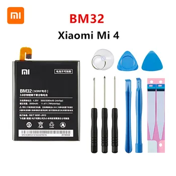 Xiao mi Originalni BM32 3080mAh Baterija Za Xiaomi 4 Mi 4 Mi4 M4 BM32 Visoke Kakovosti Telefon Zamenjava Baterije +Orodja
