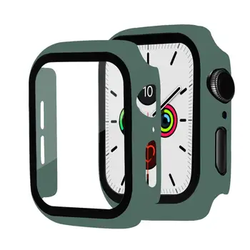 Steklo+Kovček+pas Za Apple Watch Band 44 mm 40 mm iWatch band 42mm 38 mm silikonski odbijač+zapestnica apple gledati serije 4 3 5 JV 6
