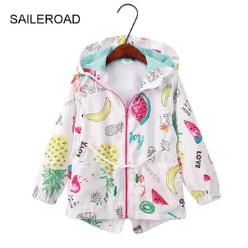 SAILEROAD 2-9 Let, Otroci, Dekleta Jakno Plašč Novo Jeseni Leta 2020 Otrok Veter Plašč Za Zategnite Pas Baby Dekle je Vrhnja oblačila