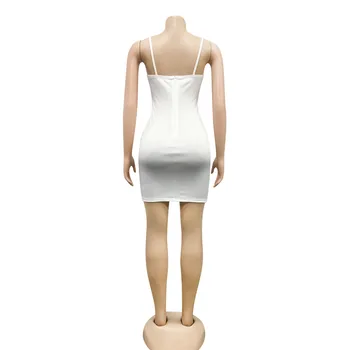 SSEURAT Žensk Mini Obleka Očesa Trak Diamanti Strechy Obleke Seksi Nočni Klub Stranka Vestidos Poletno Obleko 2021