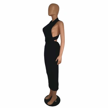 MO&MO-Poletne Obleke za Ženske 2021 seksi čiste barve backless en korak Bodycon Ženska obleka
