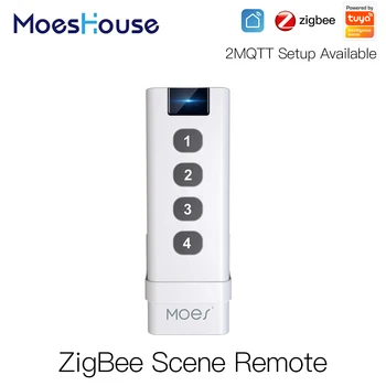 MoesHouse ZigBee smart house Brezžični Scene Stikalo 4 Banda Daljinsko Prenosni Tuya Zigbee Hub Potrebne Nobene omejitve za Nadzor Naprave