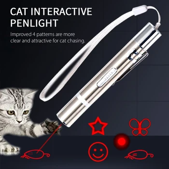 USB Polnilne Barvni LED Laser Pero Priljubljena Hišne živali, Igrače, Športna Rdeče 1pcs Smešno Mačka Svetlobo Bele Igra Kazalec mačka igrače