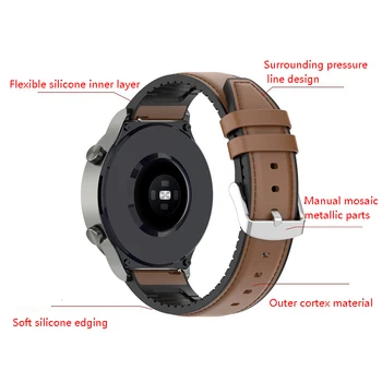 Usnje Watchband Trak za Huawei Watch GT2 Pro Zapestnica Band 22 mm Manšeta za Huawei WATCH Gt 2 Pro