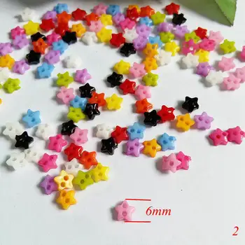 100 kozarcev ali 200pcs/veliko Približno 6 mm Mešane Mini Plastični Ročno Gumbi za Scrapbooking obrti Modni Okrasni gumbi dodatki