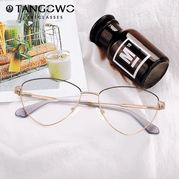 TANGOWO Kovinsko Srce Očal Okvir Ženske Mode Optični Kratkovidnost Očala na Recept Očala Letnik Zlitine Spektakel MG3657