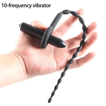 10-Frekvenčni Vibrator Iz Silikona, Sečnice Opozarjati Noge Palico Spolnih Igrač Za Moške Sečnice Zvok Dilators Penis Vstavite Vtič