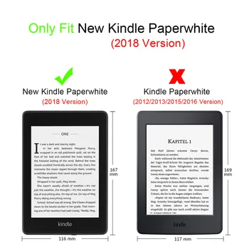 Tiskani PU Usnja Kritje Za Amazon Novi Kindle Paperwhite 2018 Izdal e-Knjigo Primeru Za Kindle Paperwhite 4 10. Generacije+Pen