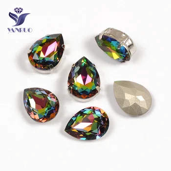 YANRUO 4320 Spusti Kristalno Srednje VM Okrasnih Fancy Diamond Šivanje Kamni Pointback Vezenje S Kremplji Okrasnih