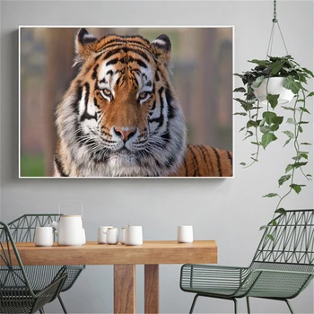 Pop Art Platno, Tisk 3D Tiger Živali Oljna slika na Platnu Moderno Stensko Sliko za dnevno Sobo Plakat Cudros Decoracion Salon