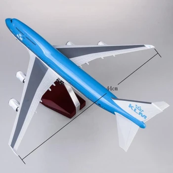 47 CM, 1:160 Obsega Letala KLM Royal Dutch Airlines Boeing B747 Zrakoplova Model S Kolesi Diecast Smolo Letalo Zbirateljske Darilo