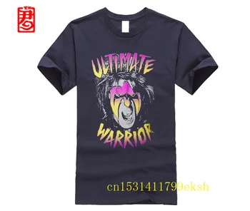 Pop Cotton Tee Kratek Sleeve Zgornji Del Posadke Vratu Moški Obraz Ultimate Warrior T Shirt Mercede