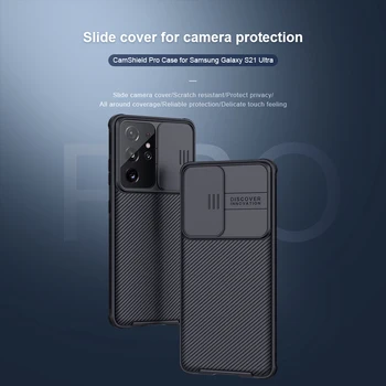 Nillkin Za Samsung Galaxy S21 Ultra 6.8 v /S21 6.2 v /S21 Plus S21+ 6.7 v Shield Pro drsni Pokrovček Ščiti Objektiv Kamere Nazaj Primeru
