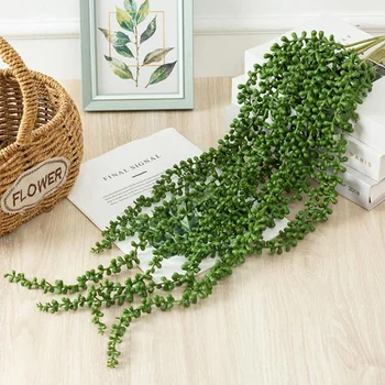 Umetne Rastline Zelene Trave Plastični Cvet Ponaredek Zelenih Rastlin, Simulacije Travo Namizni Dekor Za Vrt, Zunanji Okras