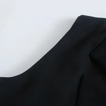 BBWM Elegantno Odhaja Ženske 2021 Modni Črno Dvojno Zapenjanje Telovnik Kratek Vintage Plašč brez Rokavov Vrhnja Ženska Elegantna Vrh