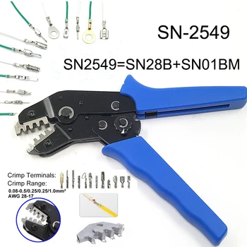 SN-2549=SN-28B+SN-01BM robljenjem plier za PH 2.0, XH2.54, joseph smith translation, 2510 servo priključek priključite, D-SUB konektor Multi-tools crimper p