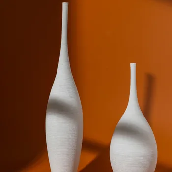 Preprost Nordijska Minimalističen Ročno Umetnost Keramične Vaze Okraski Bela Črna Šopke Centerpiece Dnevna Soba Model Doma Dekoracijo
