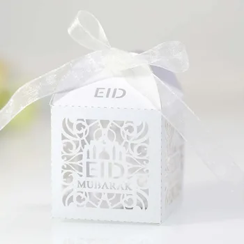 Ustvarjalne Eid Mubarak Dekor bonboniera Sladke Pomoči Mubarak Dekor Ramadana Doma Dekor za Islam, Muslimanska Stranka Dobave šatulji