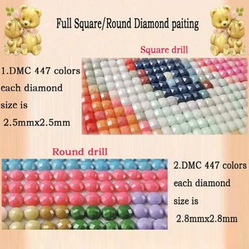 5d krog, kvadrat diamond vezenje Japonski strip dekle Diy polno diamond slikarstvo navzkrižno šiv mozaik okrasnih doma dekor