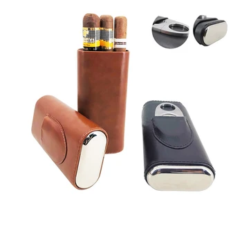 Prenosne Torbe Za Cigare Škatle Za Cigare Primeru, Da Imetnik S Cigare Rezalnik Usnje Travel Kit