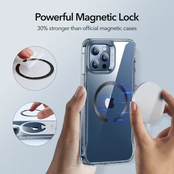 ESR Magnetni Polnjenje Obroč za iPhone 12 Pro Max za iPhone 12 za MagSafe Kovinski Obroč za Samsung S21 S10 S20 Ultra Qi Brezžični