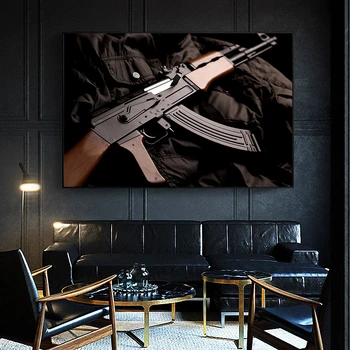 AK47 RPG Pištolo rusko Orožje Grafikon Platno Natisne Slikarstvo Plakati Wall Art Slik, Dnevna Soba Decoratio Brezplačna dostava