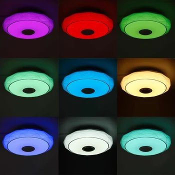 100W WiFi APP Inteligentni Nadzor Sodobnih RGB LED Stropna Luč bluetooth Glasbe Stropna Svetilka za Domačo Spalnico, dnevno Sobo, Lightin
