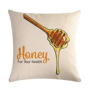 Risanka malo čebel vzorec blazine pokrov honey honey honey bee blazino kritje perilo avto stol, kavč moda dekoracijo 45x45cm